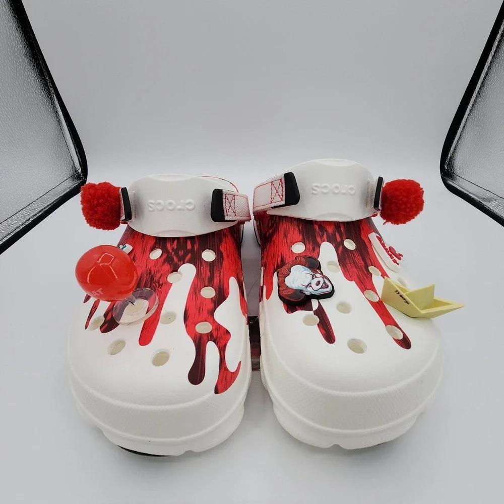 Crocs IT Movie All-Terrain Clog Horror Pack Pennywise Mens 9‎ /Womens 11 NEW